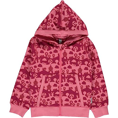 Maxomorra Cardigan Hood Pink Landscape, 110/116 von Maxomorra