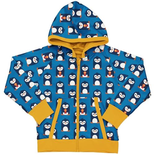Maxomorra Cardigan Hood Reversible Antarctic Penguin, 146/152 von Maxomorra
