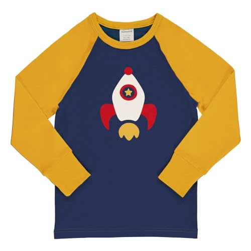 Maxomorra Jungen Langarmshirt Raumschiff Top LS Raglan Rocket (134/140) von Maxomorra