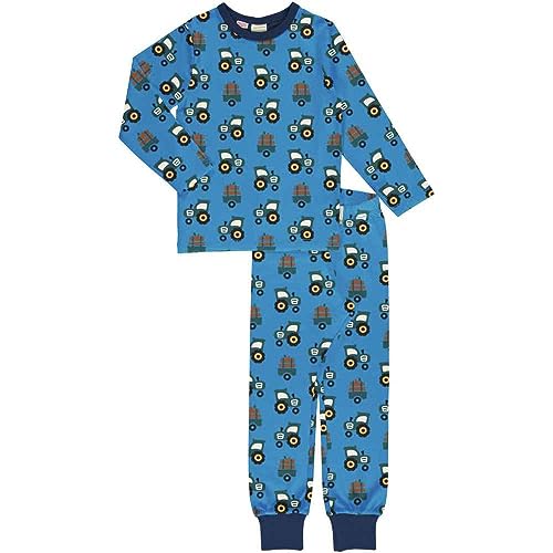 Maxomorra Kinder Schlafanzug GOTS Pyjama Tractor (134/140) von Maxomorra