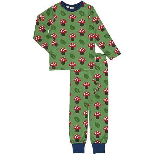 Maxomorra Kinder Schlafanzug Glückspilz GOTS Pyjama Mushroom (110/116) von Maxomorra