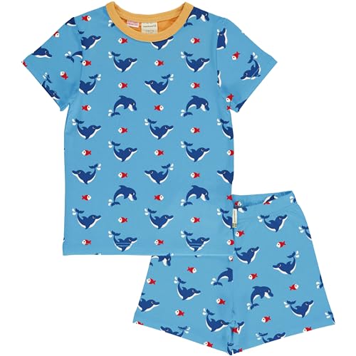 Maxomorra Kinder Schlafanzug kurz Delfin Pyjama Short Dolphin (134/140) von Maxomorra