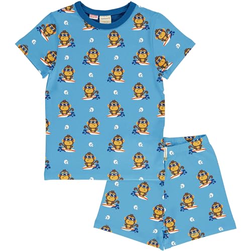 Maxomorra Kinder Schlafanzug kurz viele Affen Pyjama Short Monkey (122/128) von Maxomorra