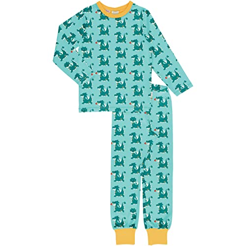 Maxomorra Kinder Schlafanzug mit Drachen Pyjama Tales Dragon Gr. 134/140 von Maxomorra