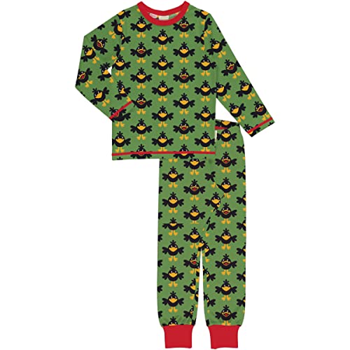 Maxomorra Kinder Schlafanzug mit Krähen Motiv Pyjama Crow (110-116) von Maxomorra