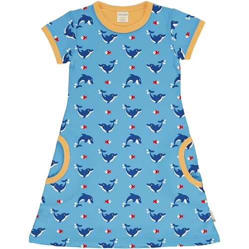 Maxomorra Kurzarm Kleid mit Delfin Dress SS Dolphin (122-128) von Maxomorra