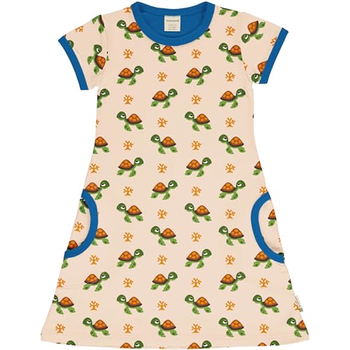 Maxomorra Kurzarm Kleid mit Schildkröten Dress SS Turtle (122-128) von Maxomorra