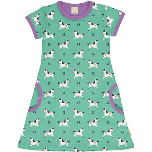 Maxomorra Kurzarm Kleid mit vielen Pferden Dress SS Horse (122-128) von Maxomorra