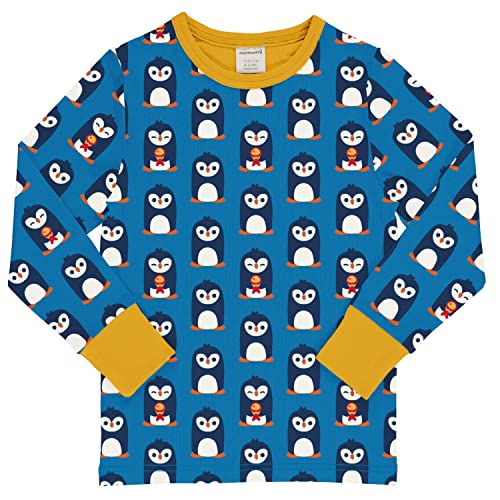 Maxomorra Langarm-Shirt mit Pinguinen 98/104 von Maxomorra