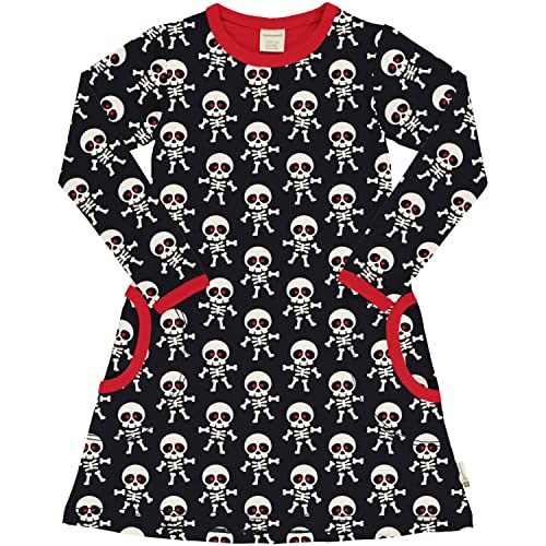 Maxomorra Langarmkleid mit Skeletten Scary Skeleton (110-116) von Maxomorra