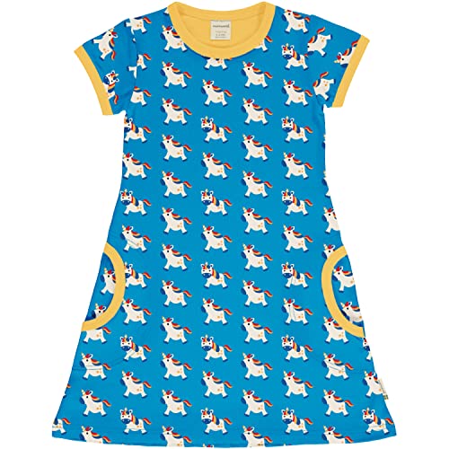 Maxomorra Mädchen Kleid Kurzarm Unicorn (134-140) von Maxomorra