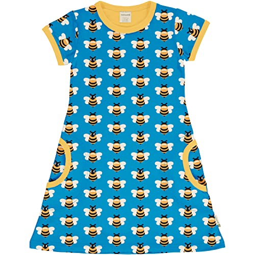 Maxomorra Mädchen Kurzarm Kleid Bienen Dress Picnic Bee (110-116) von Maxomorra