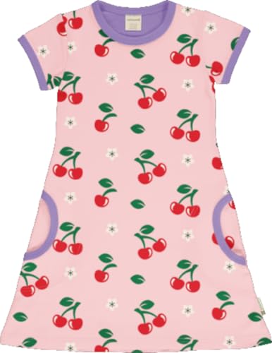 Maxomorra Mädchen Kurzarm Kleid Dress SS Cherry (110-116) von Maxomorra