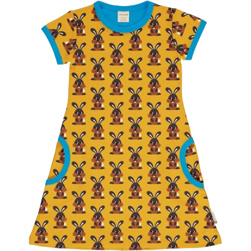 Maxomorra Mädchen Kurzarm Kleid Hase Dress Hare (98-104) von Maxomorra