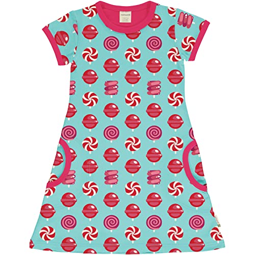 Maxomorra Mädchen Kurzarm Kleid Nachhaltig viele Lutscher Dress Party Lollipop (110-116) von Maxomorra