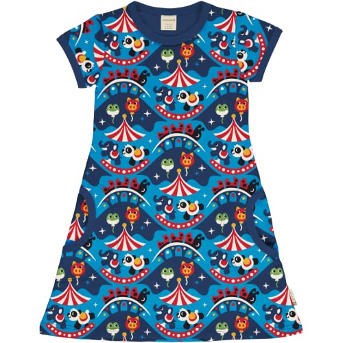 Maxomorra Mädchen Kurzarm Kleid mit Spielplatz Motiv Dress Playground (134-140) von Maxomorra