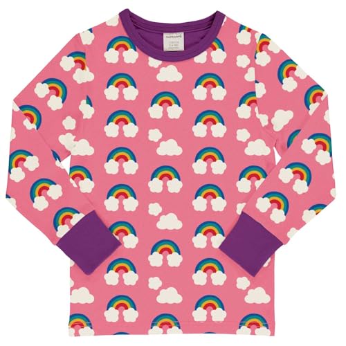 Maxomorra Mädchen Langarmshirt mit Regenbogen Top Raglan LS Rainbow (110/116) von Maxomorra