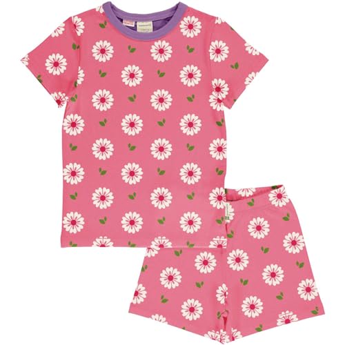 Maxomorra Mädchen Schlafanzug kurz Blumen Pyjama Short Flowers (98/104) von Maxomorra