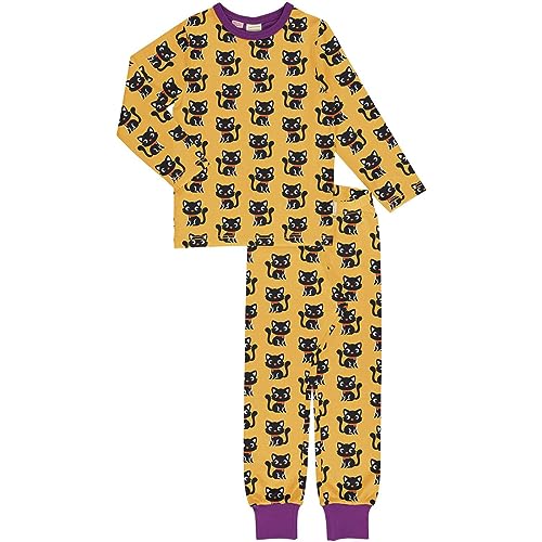 Maxomorra Mädchen Schlafanzug mit Katzen Pyjama CAT (134-140) von Maxomorra