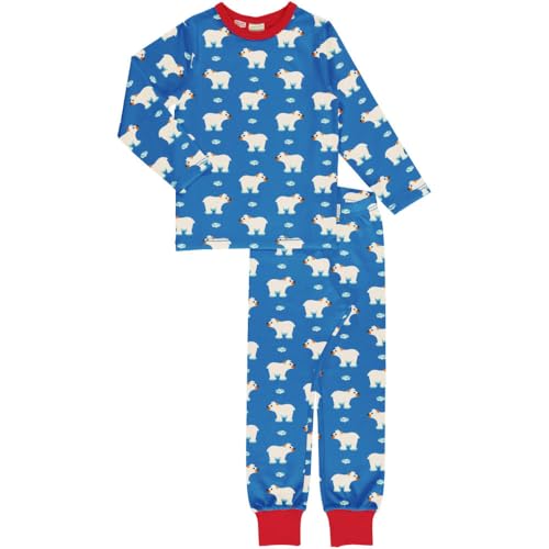 Maxomorra Pyjama Set LS Ice Bear, 122/128 von Maxomorra