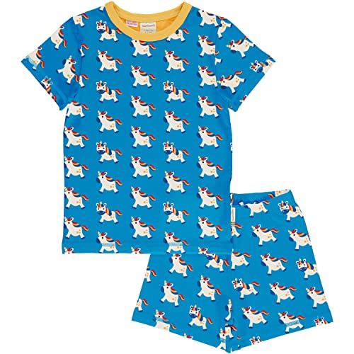 Maxomorra Pyjama kurzer Schlafanzug mit Einhörnern Tales Unicorn Gr. 110/116 von Maxomorra