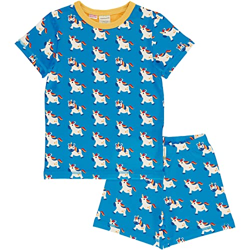 Maxomorra Pyjama kurzer Schlafanzug mit Einhörnern Tales Unicorn Gr. 134/140 von Maxomorra