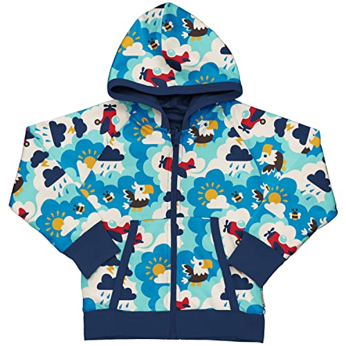 Maxomorra Wendejacke Kapuzenjacke mit Himmel-Motiv Cardigan Hood Reversible Sky (122-128) von Maxomorra