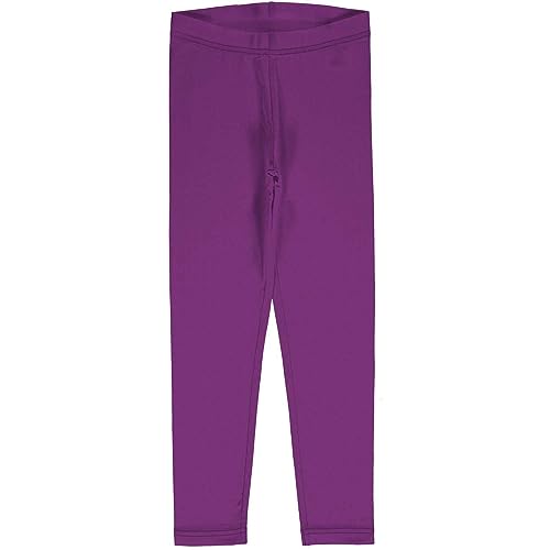 maxomorrra Mädchen Leggings einfarbig GOTS (110/116, Purple) von Maxomorra