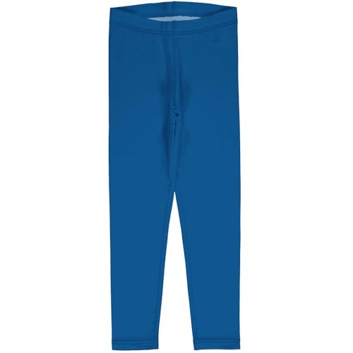 maxomorrra Mädchen Leggings einfarbig GOTS (134/140 Blue) von Maxomorra