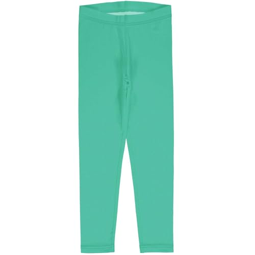 maxomorrra Mädchen Leggings einfarbig GOTS (134/140 Green) von Maxomorra