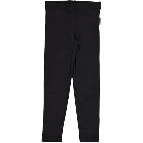 maxomorrra Mädchen Leggings einfarbig GOTS (98/104, Schwarz) von Maxomorra