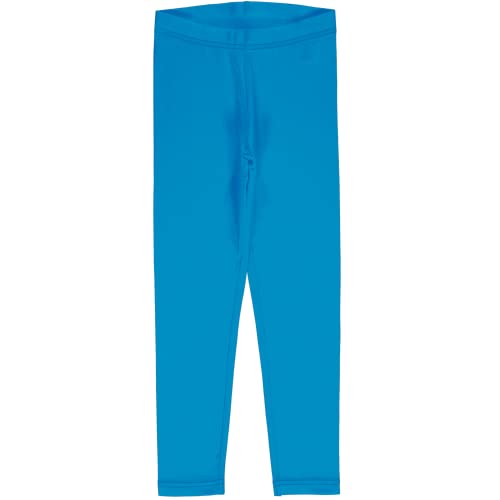 maxomorrra Mädchen Leggings einfarbig GOTS Auswahl (Azure, 110-116) von Maxomorra