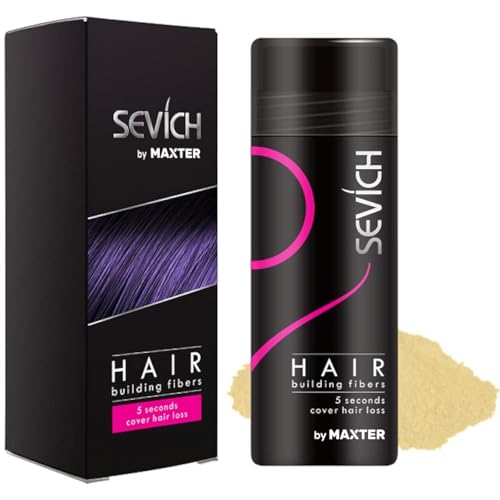 Streuhaar zur Haarverdichtung - Schütthaar, um den Haarmangel sofort zu verbergen - Haarpuder 100% natürlicher Baumwolle für Männer und Frauen (Hellblond 25g) von Maxter
