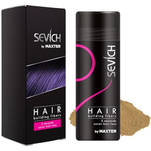 Streuhaar zur Haarverdichtung - Schütthaar, um den Haarmangel sofort zu verbergen - Haarpuder 100% natürlicher Baumwolle für Männer und Frauen (Mittelblond 25g) von Maxter