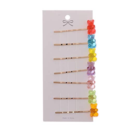 Haarspangen mit Cartoon-Pandabär-Motiv, gemischte Gummibärchen, Bonbonfarben, Haarspangen, Haarschmuck für Familientreffen von Maxtonser