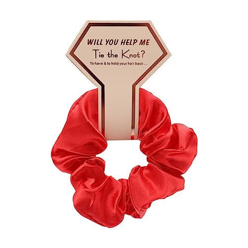 Maxtonser Haargummis für Brautjungfern, dicke Hochsteckfrisuren, Satin-Haargummis, Brautparty, Hochzeit, Haargummi, Pferdeschwanz-Halter von Maxtonser