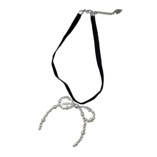 Maxtonser Halsband mit Schleifenknoten, handgefertigte Perlen, Perlenketten, verstellbare Länge, Schlüsselbeinketten, stilvolle Verzierung, 40 + 5 cm von Maxtonser