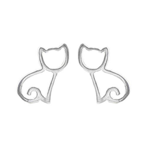 Maxtonser Trendy Legierung Ohrring Frauen Klassisch Hohl für Katze Silhouette Ohrstecker Weibliche Mode Ohrringe Paar Schmuck Präsentieren, Ohrstecker von Maxtonser