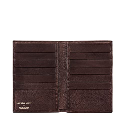 Maxwell Scott - Luxuriöse Herren- Brieftasche aus weichem Leder - Handgefertigt aus italienischen Vollnarbenhäuten - The Pianillo Soft Grain Braun von Maxwell Scott