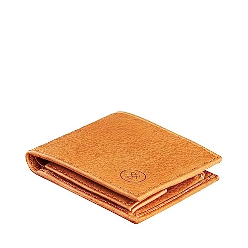 Maxwell Scott - Luxuriöse weiche Leder Brieftasche mit Münzfach für Herren - Handgefertigt aus italienischen Vollnarbenhäuten - The Ticciano Soft Grain Camel von Maxwell Scott