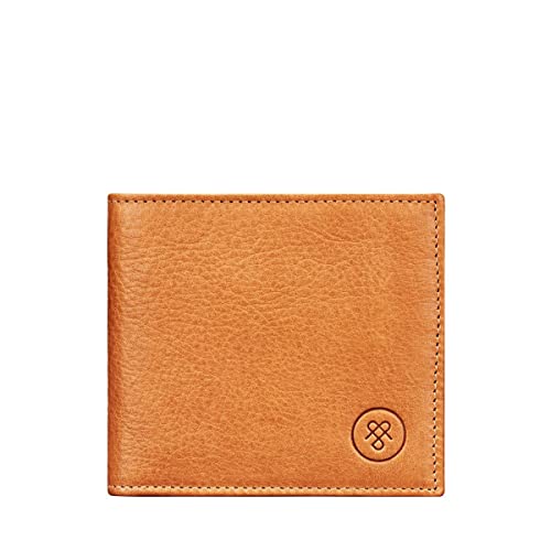 Maxwell Scott - Luxuriöses Leder Classic Soft Herren Bifold Brieftasche - Handgefertigt aus italienischen Vollnarbenhäuten - The Vittore Soft Grain Camel von Maxwell Scott
