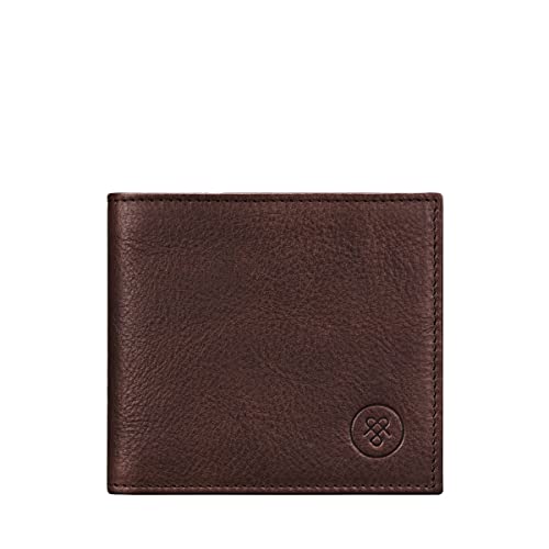 Maxwell Scott - Personalisierte Luxuriöses Leder Classic Soft Herren Bifold Brieftasche - Handgefertigt aus italienischen Vollnarbenhäuten - The Vittore Soft Grain Braun von Maxwell Scott