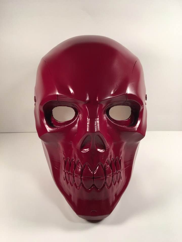 Rote Totenkopf Maske Nur Von Vorne von MaxxGreyCreations