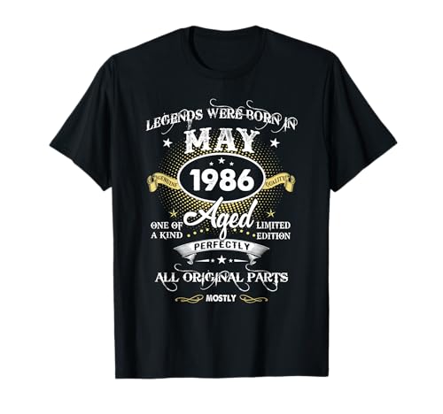 Legenden wurden im Mai 1986 zum 36. Geburtstag geboren, lustige Herren T-Shirt von May 1986 36th Birthday Apparel Gift Womens