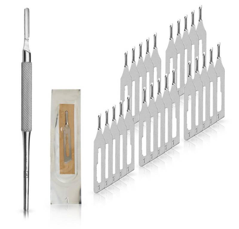 May Fußraspel Set 25 x Hohlmeißelklingen - Figur 1 - einzeln steril verpackt + 1 x von May
