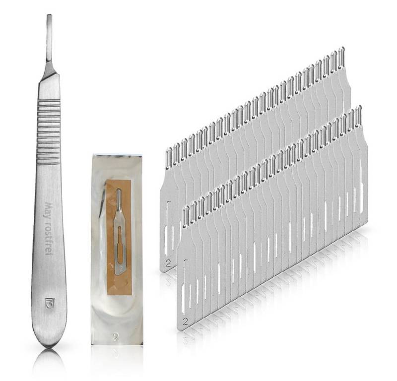 May Fußraspel Set 50 x Hohlmeißelklingen - Figur 2 - einzeln steril verpackt + 1 x von May