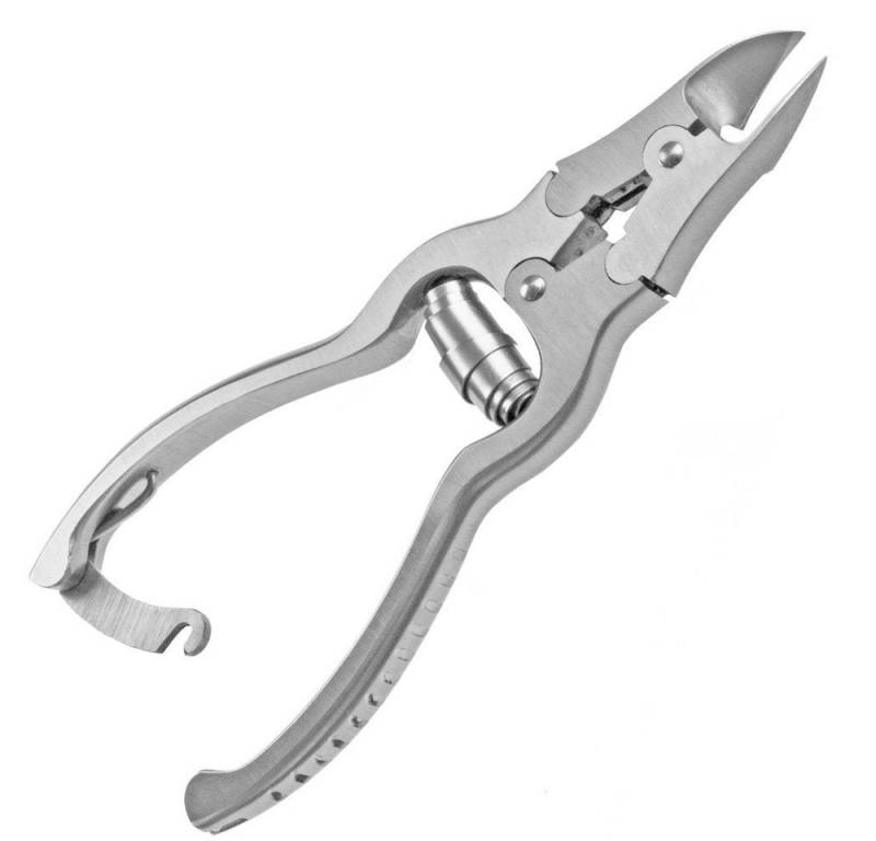 May Nagelzange für starke Fußnägel gebogene Schneide doppelt übersetzt von May