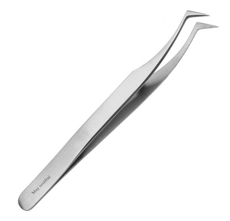 May Präzisionspinzette Technische Pinzette gebogen und spitz Modellbau Pinzette von May