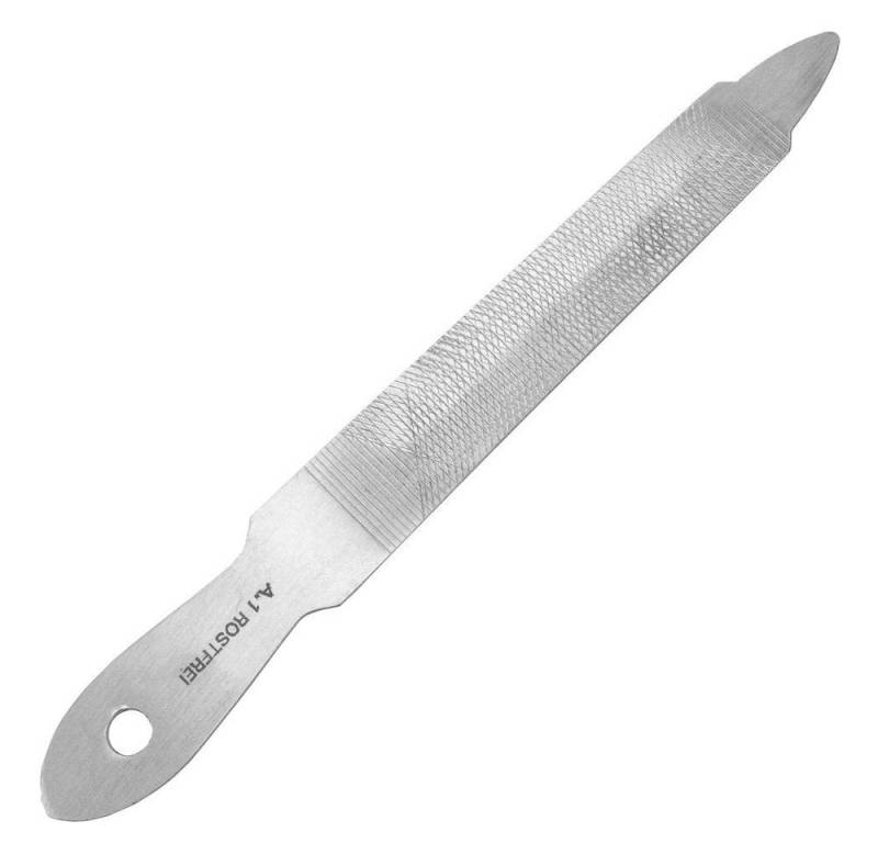 May Saphir-Nagelfeile Nagelfeile Hohlfeile aus Metall feines Modell einseitig von May