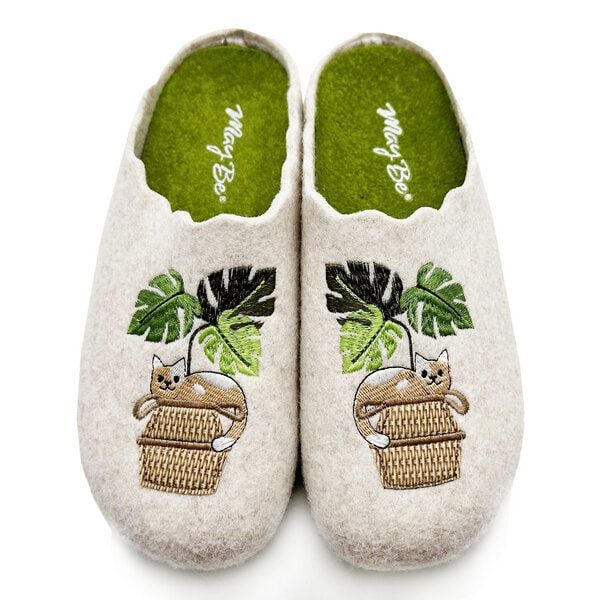 Vegane Schuhe "MayBe ® Cat Under Palms" aus recycelten PET Flaschen, fair produziert von MayBe
